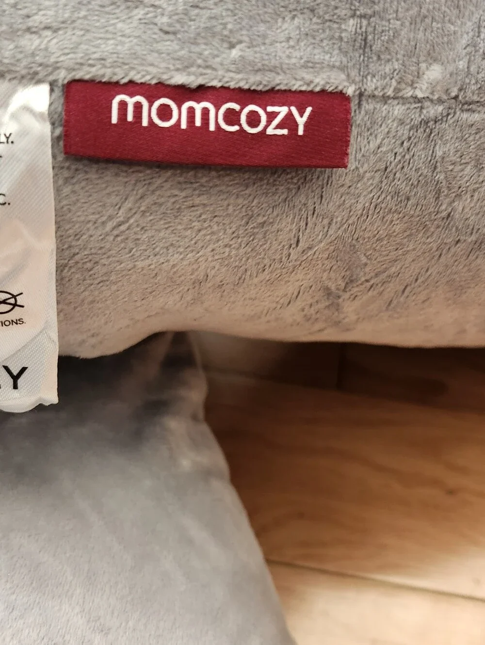 Momcozy U-Shaped Full Body Pillow - Light Gray
